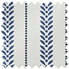 Laurel Stripe, Royal - Motorised Roman Blind